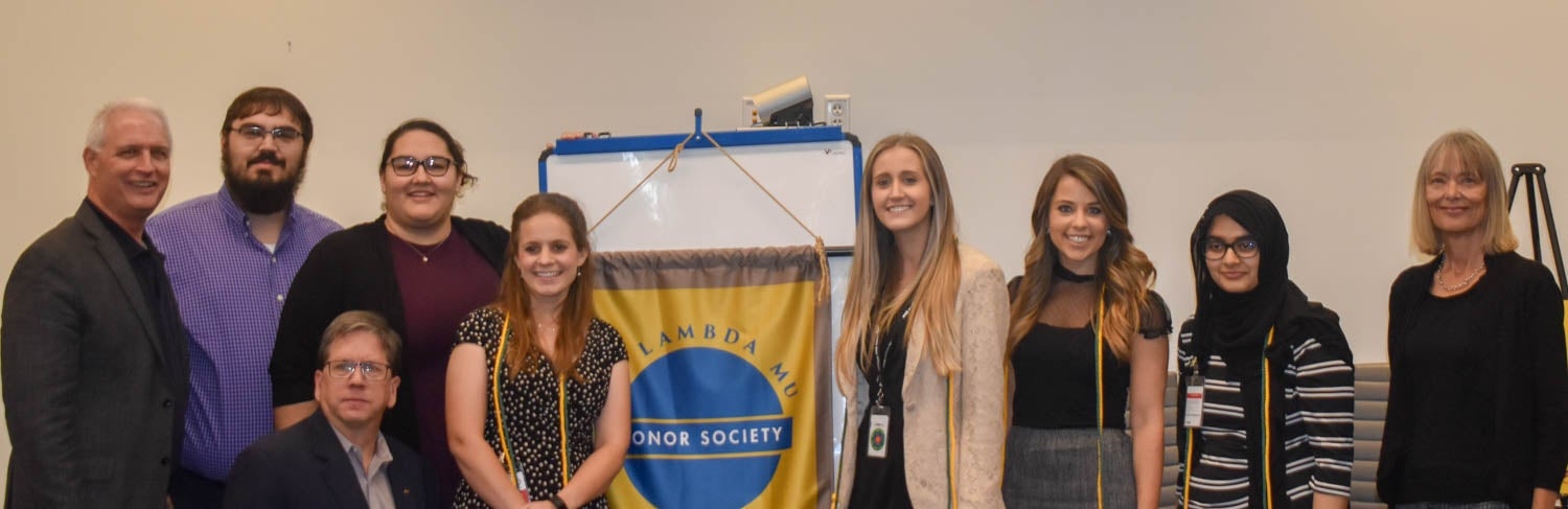 Fall 2019 inductees for Nu Lambda Mu Honor Society