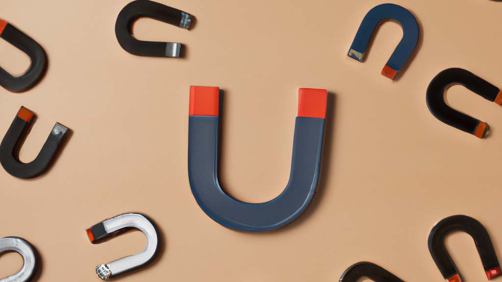 Magnets on a desk