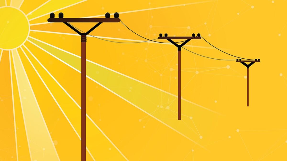 Illustration of power lines